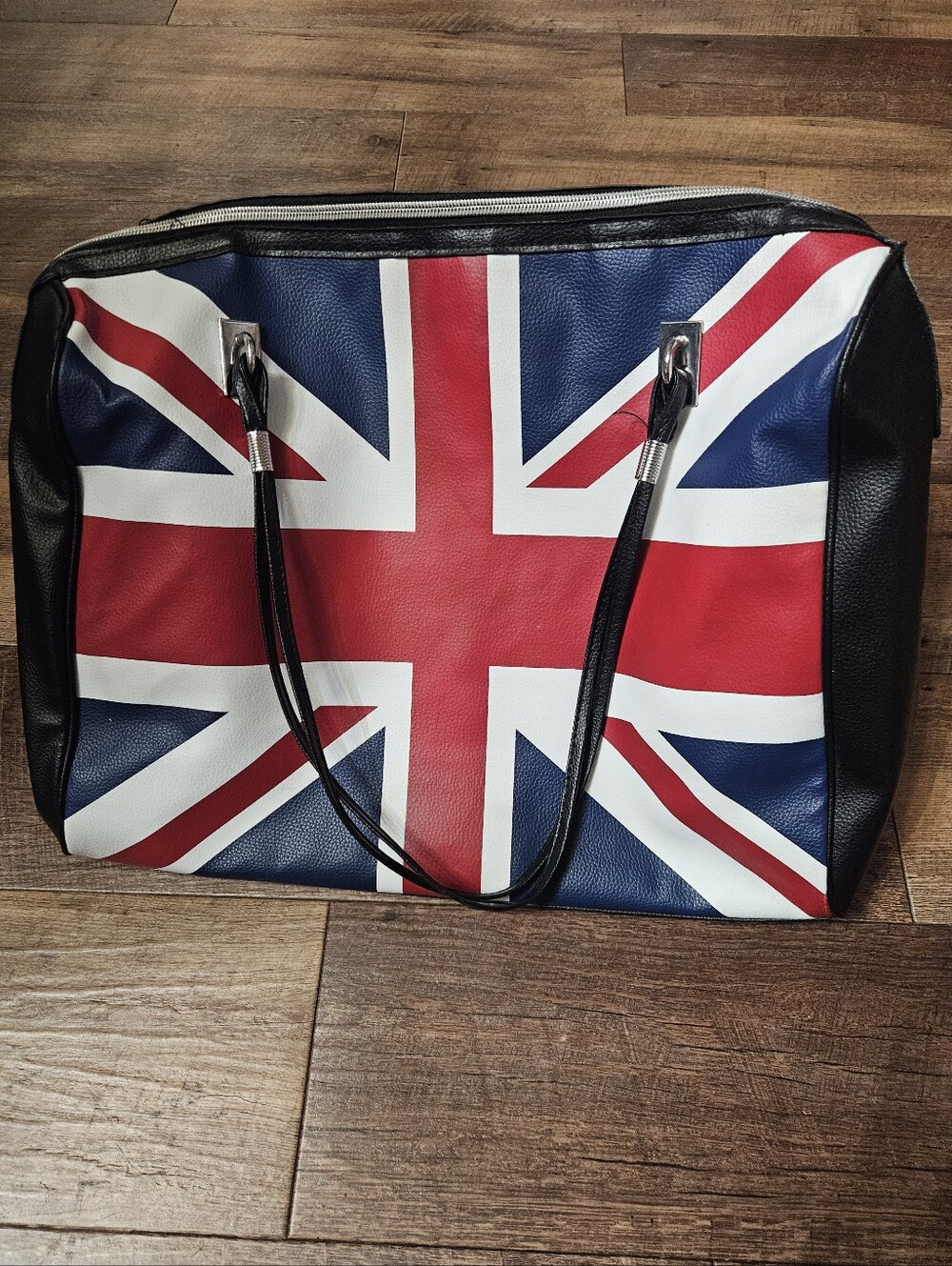Union Jack Travel Tote Bag - Blue Red White Shoulder Bag